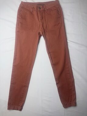 Wax Jean LA Skinny Jogger Dusty Rose Mauve Colored Pants Size 3 Stretch